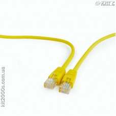 Патч-корд UTP cat.5Е 3м Cablexpert, yellow, литой (PP12-3M/Y)