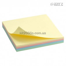 Паперовий клейкий блок 75x75мм 100арк Axent Delta D3325-01 4 кольори пастель