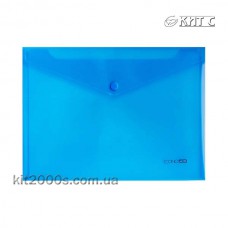Конверт пластиковый на кнопке B5 Economix E31302-02 синий