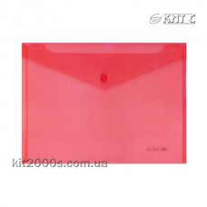 Конверт пластиковый на кнопке B5 Economix E31302-03 красный - фото Конверт пластиковый на кнопке B5 Economix E31302-03 красный