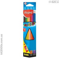 Олiвці кольорові Maped COLOR PEPS 12шт/набір + точилка MP.183213