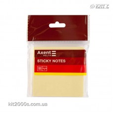 Паперовий клейкий блок 75x75мм 100арк Axent Delta D3314-01 жовтий