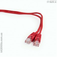 Патч-корд UTP cat.5Е 1м Cablexpert, red, литой (PP12-1M/R)