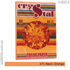 Папір кольоровий А4 80г/м2, 100 арк. Crystal Color 371 Neon Orange (неон помаранчевий)