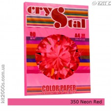 Папір кольоровий А4 80г/м2, 100 арк. Crystal Color 350 Neon Red (неон малиновий)