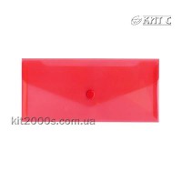 Конверт пластиковий на кнопці DL/E65 Economix N31306-03 червоний