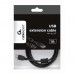 Кабель (удлинитель) USB2.0 AM/AF 1,8 м феррит Cablexpert (CCF-USB2-AMAF-6)