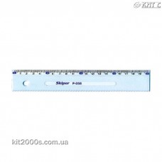 Линейка пластиковая прозрачная 20см SKIPER P-058