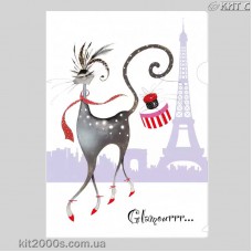 Уголок А4 пластиковый плотный Leo "Glamour cats" L5904