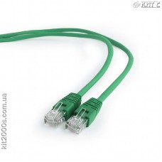 Патч-корд UTP cat.5Е 1м Cablexpert, green, литой (PP12-1M/G)