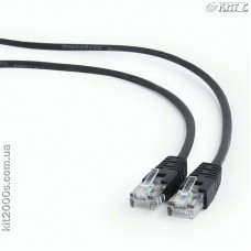 Патч-корд UTP cat.5Е 10м Cablexpert, black, литой (PP12-10M/BK)