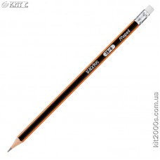 Олівець чорнографітний Maped Blask Peps 2B, MP.851722 з гумкою