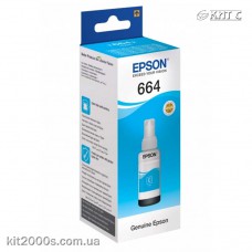 Контейнер с чернилами Epson 664, (C13T66424A), cyan