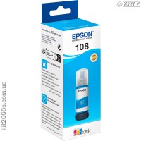 Контейнер с чернилами Epson 108, (C13T09C24A), cyan
