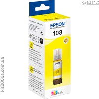Контейнер с чернилами Epson 108, (C13T09C44A), yellow