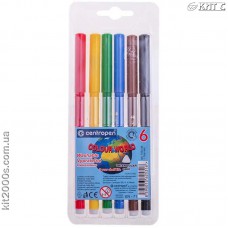 Фломастери Centropen Colour World/ Washable, 6 кольорів