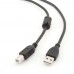 Кабель USB2.0 AM/BM 3м феррит Cablexpert (CCF-USB2-AMBM-10)