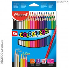 Олiвці кольорові Maped COLOR PEPS 36шт/набір MP.832017 - фото Олiвці кольорові Maped COLOR PEPS 36шт/набір MP.832017