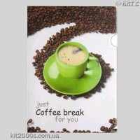 Уголок А4 пластиковый плотный Leo "Coffee Break" L5710