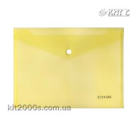 Конверт пластиковый на кнопке B5 Economix E31302-05 желтый